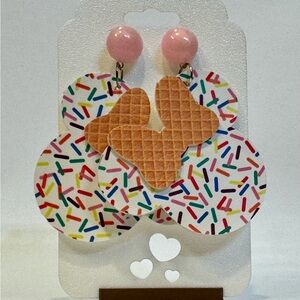 Colorful Ice Cream Minnie Shaped Earrings